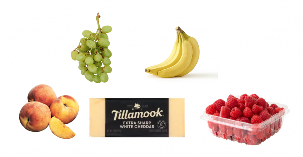 fruit and white cheddar